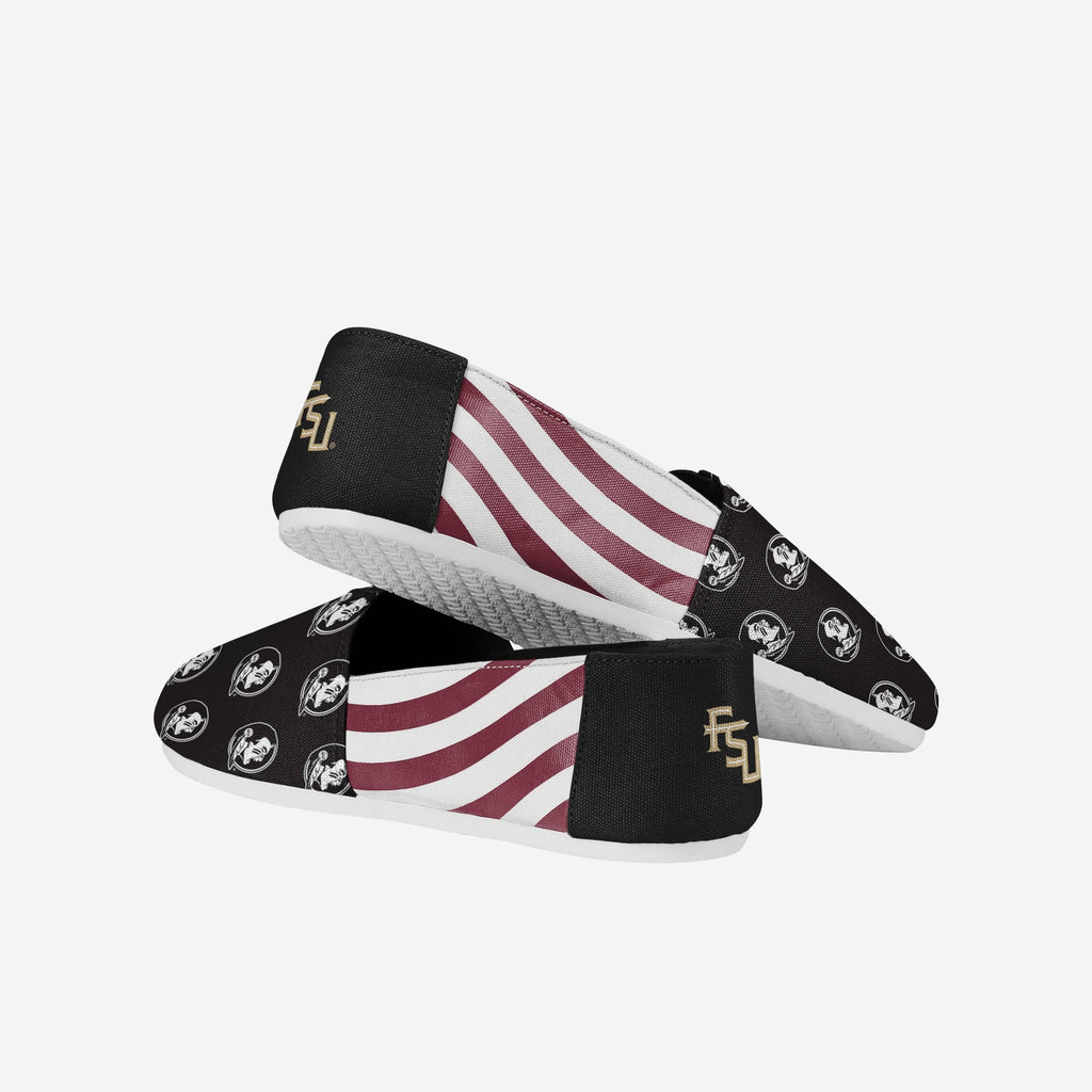FOCO Florida State Seminoles Stripe Canvas Shoe Blue/White L 4