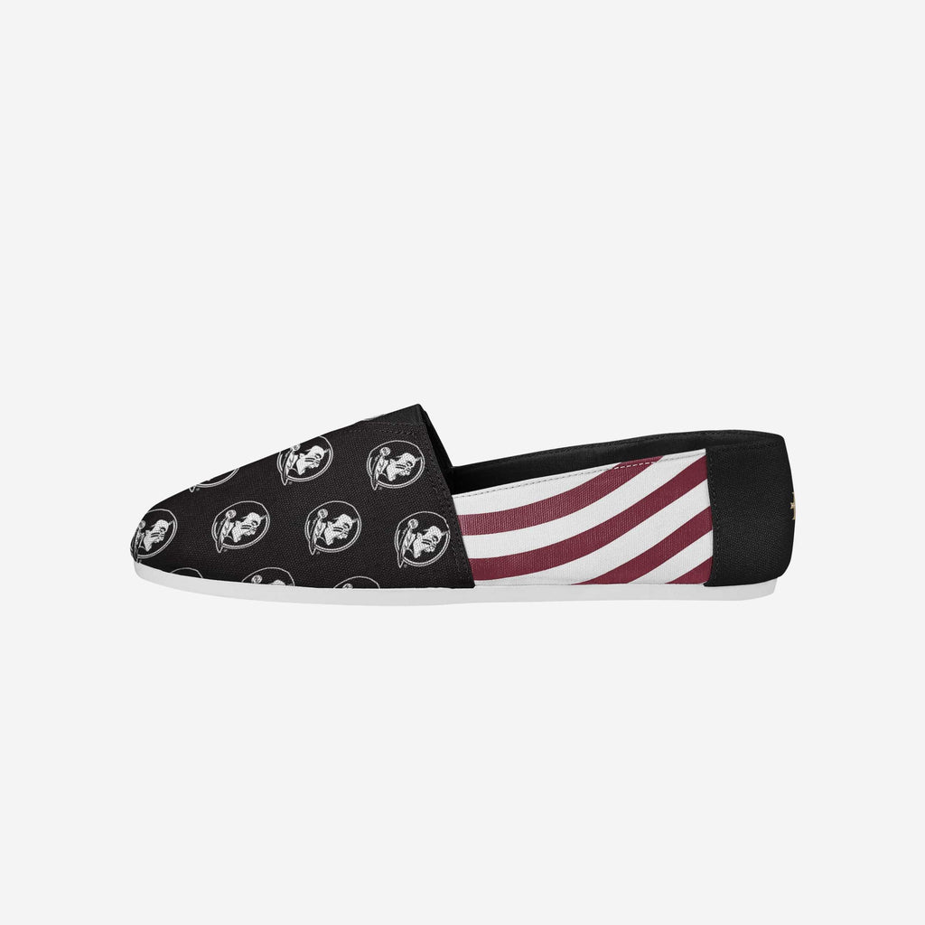 FOCO Florida State Seminoles Stripe Canvas Shoe Blue/White L 2