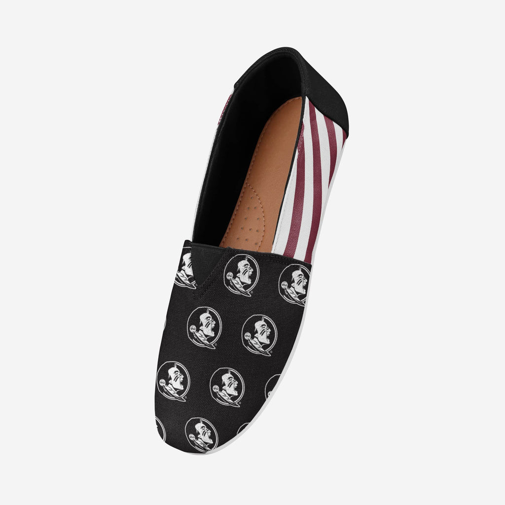 FOCO Florida State Seminoles Stripe Canvas Shoe Blue/White L 3