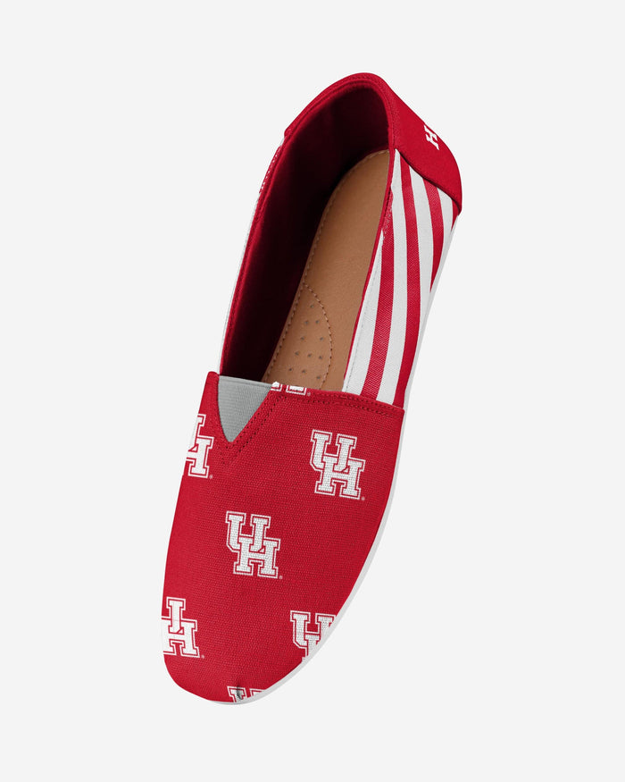 Houston Cougars Womens Stripe Canvas Shoe FOCO - FOCO.com