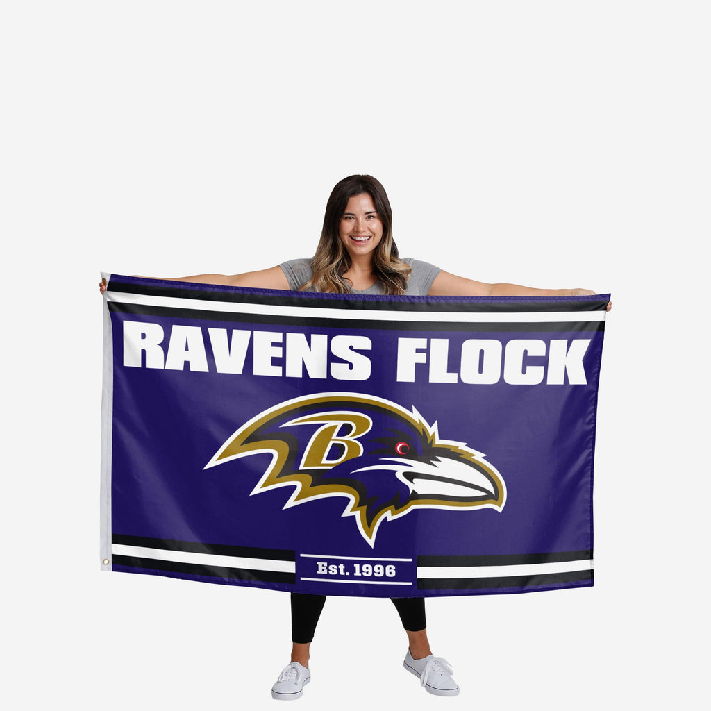Striscione Baltimore Ravens In Feltro 30,5x76,2 Cm Con Adesivi Da Parete – Kit Ufficiale NFL