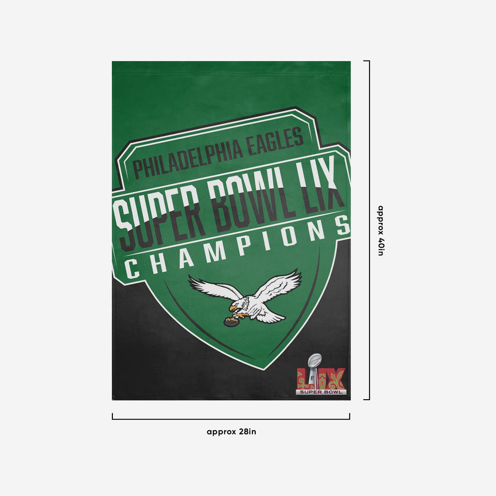 Philadelphia Eagles Super Bowl LIX Champions Kelly Green Vertical Flag FOCO