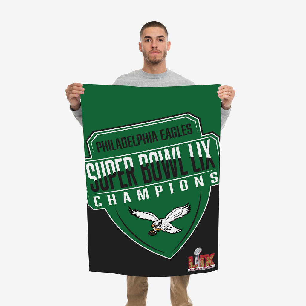 Philadelphia Eagles Super Bowl LIX Champions Kelly Green Vertical Flag FOCO