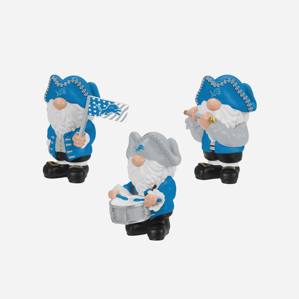 FOCO Detroit Lions 3 Pack Americana Mini Gnome Set 4