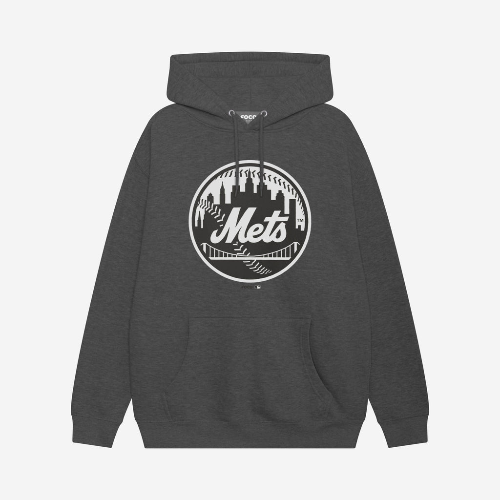 FOCO New York Mets Pullover Hoodie Black/White XL 2