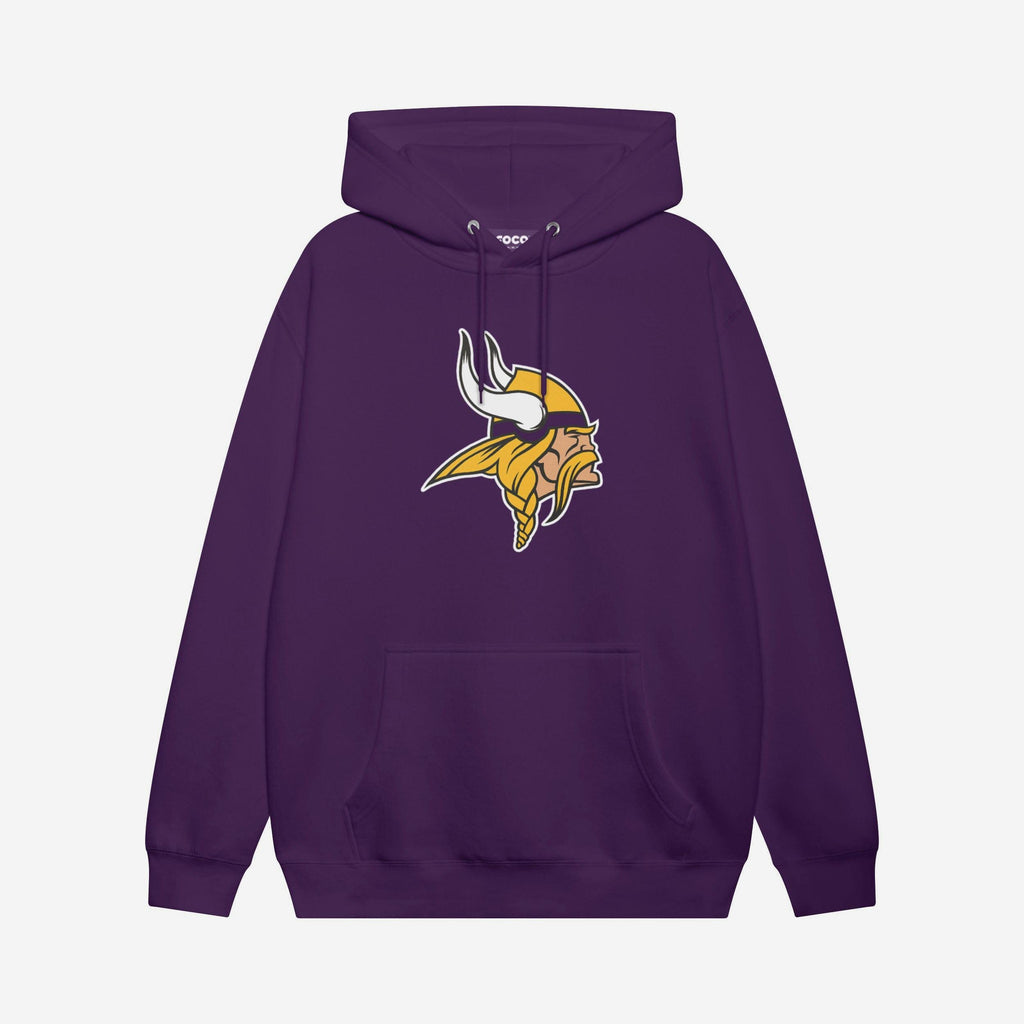 FOCO Minnesota Vikings Primary Logo Hoodie Athletic Heather L Unisex 2