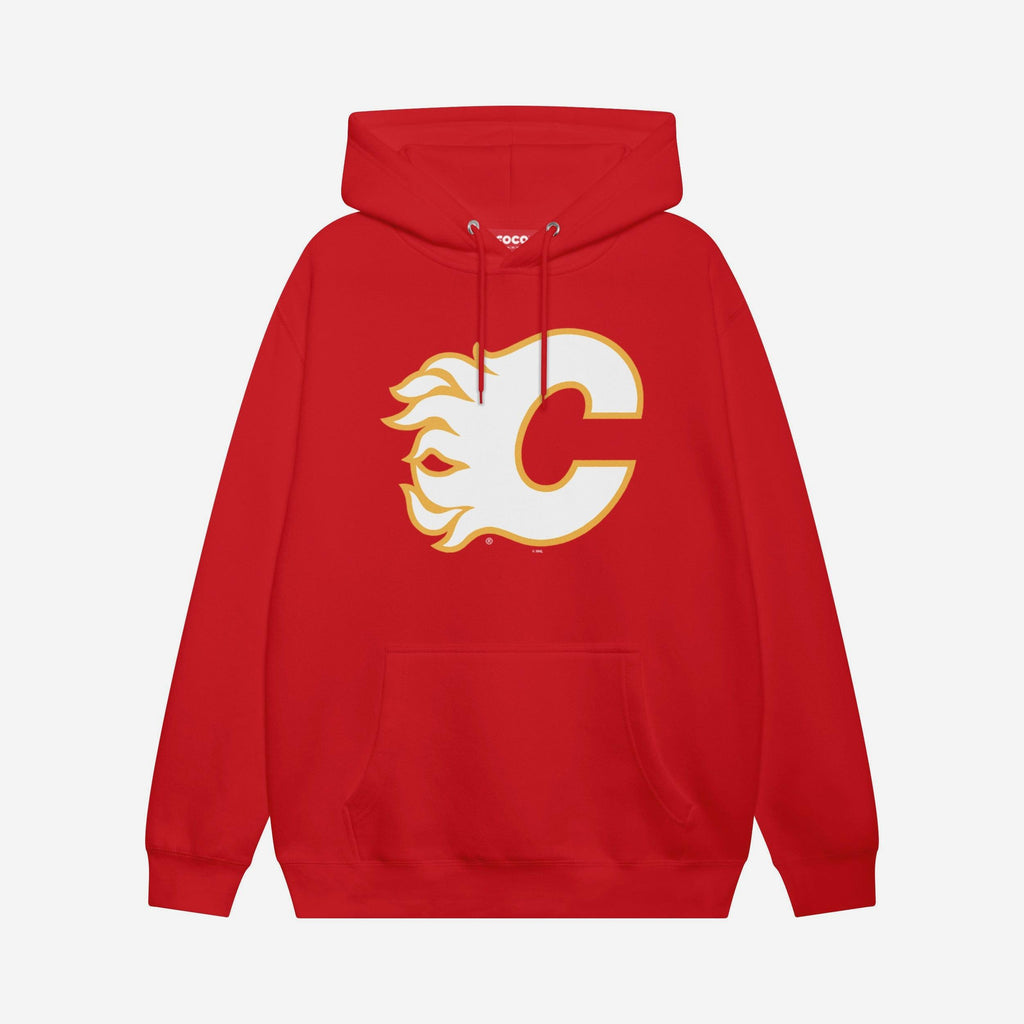FOCO Calgary Flames Primary Logo Hoodie Athletic Heather 2XL 2