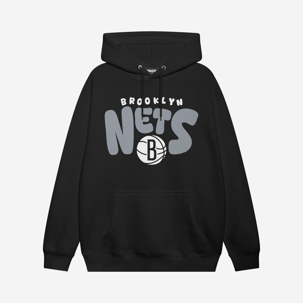 FOCO Brooklyn Nets Bubble Hoodie Unisex Black 3XL 2