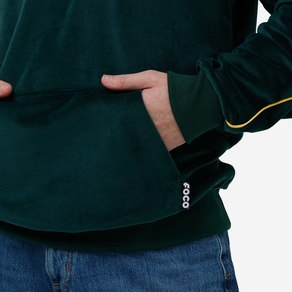 FOCO Velour Hooded Sweatshirt Green M 4