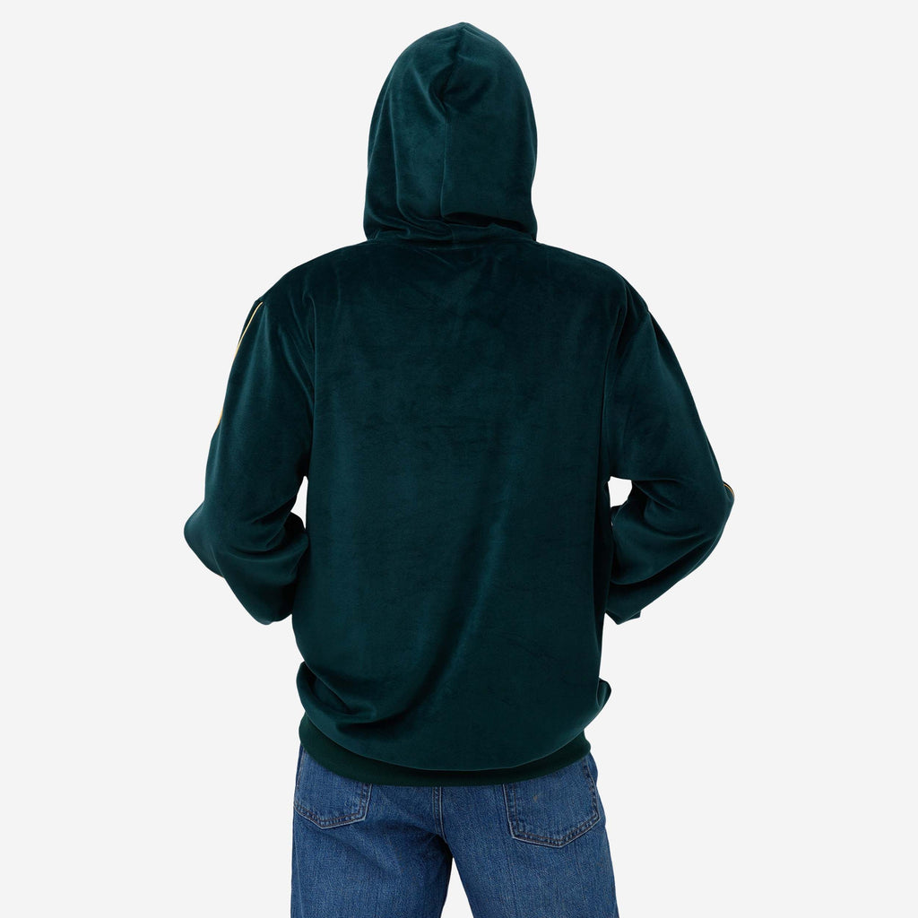 FOCO Velour Hooded Sweatshirt Green M 3