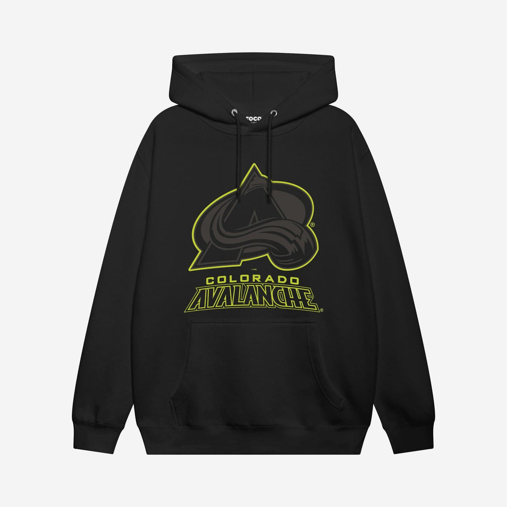 FOCO Colorado Avalanche Highlight Reel Hoodie Black/Volt 3XL 4