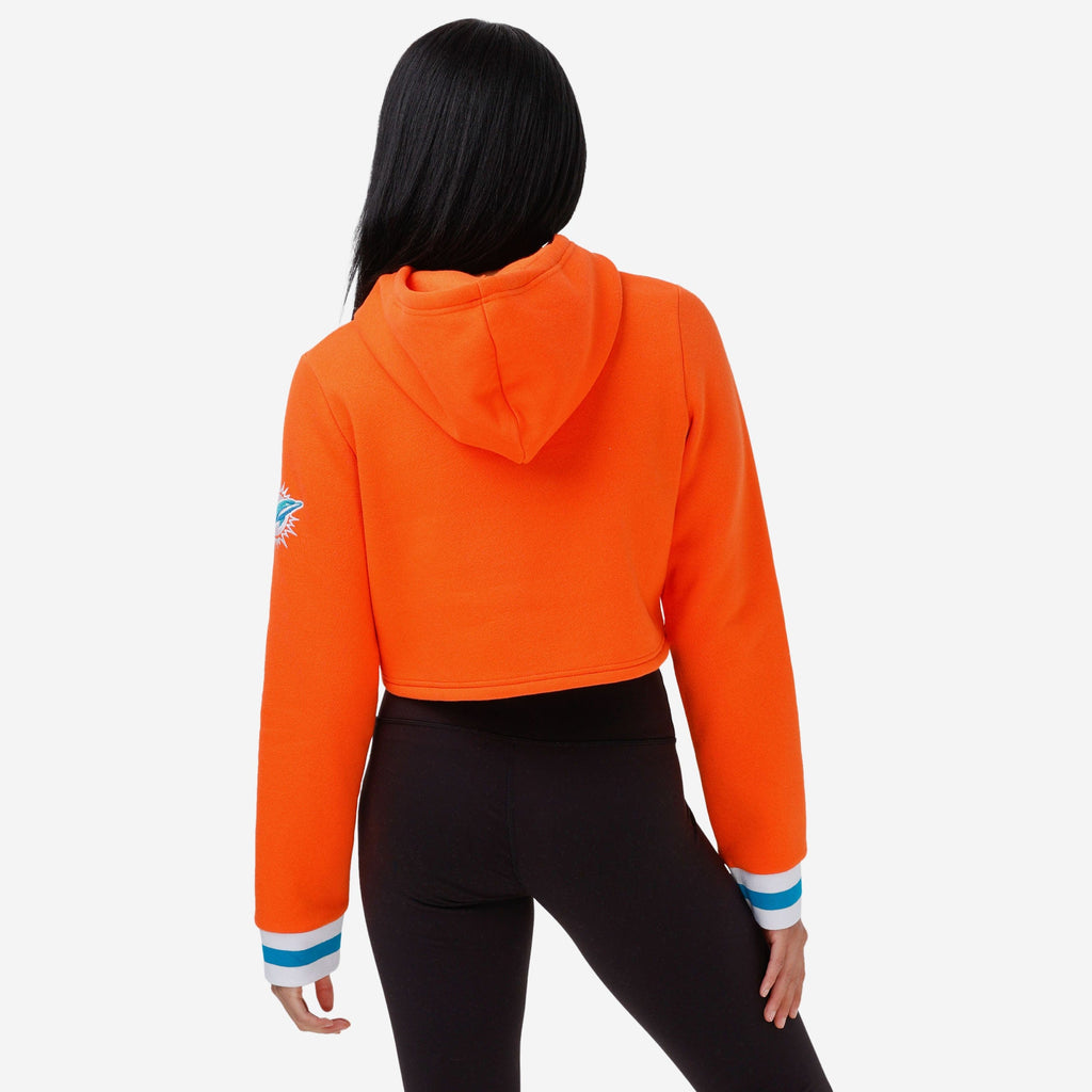 FOO Cropped Chenille Hoodie Green L 3
