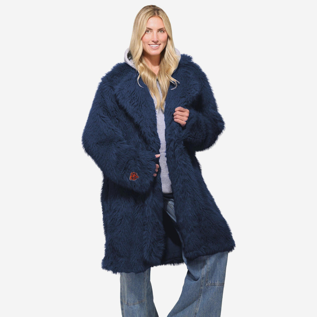 Chicago Bears Faux Fur Long Jacket FOCO