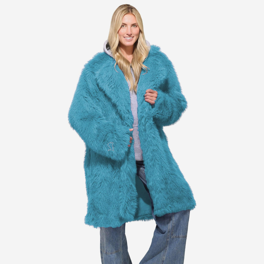 Detroit Lions Faux Fur Long Jacket FOCO