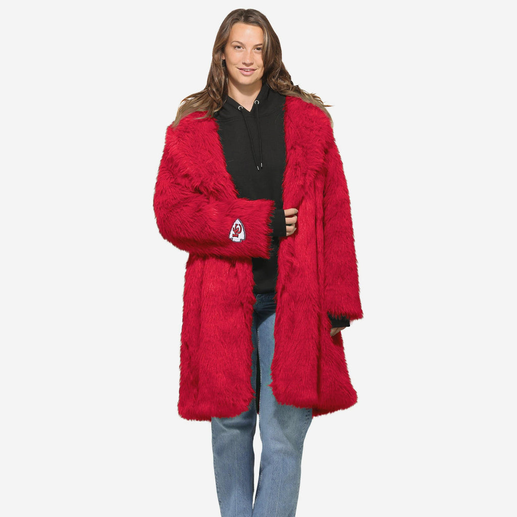 Kansas City Chiefs Faux Fur Long Jacket FOCO