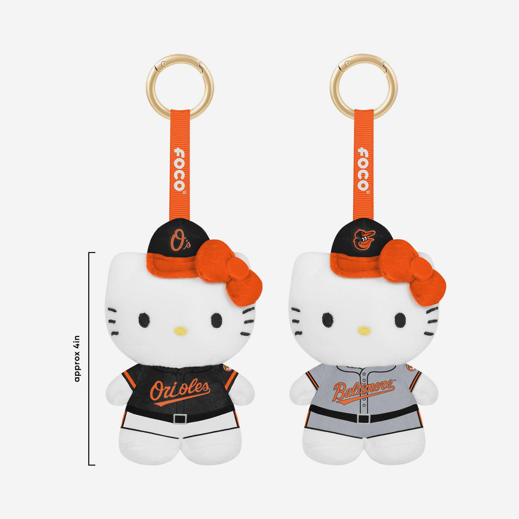 Baltimore Orioles 2 Pack Mini Plush Hello Kitty® Bag Charm