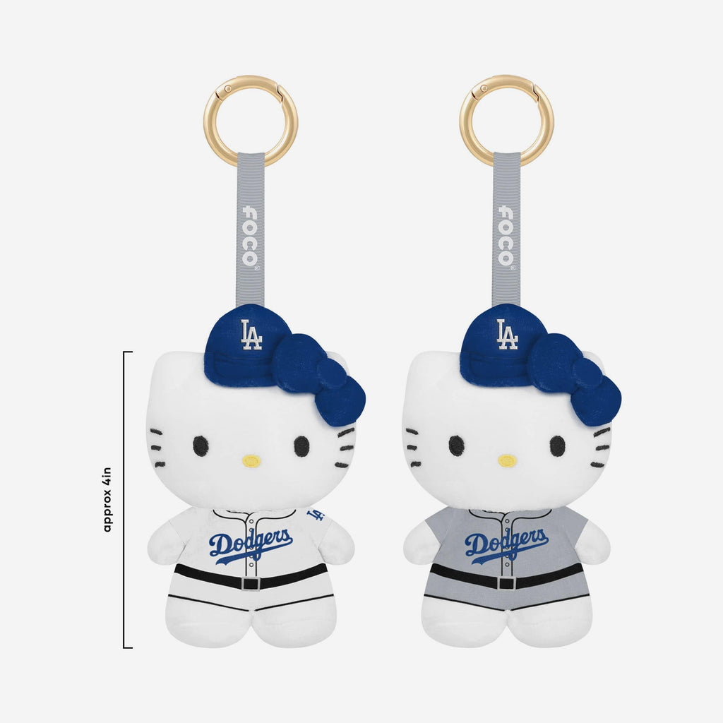 MLB ドジャース キティ　チャーム　キーホルダー　foco Los Angeles Dodgers 2 Pack Mini Plush Hello Kitty® Bag Charm