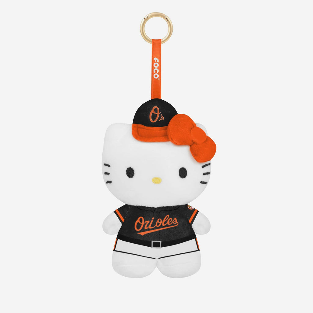 Baltimore Orioles Plush Hello Kitty® Bag Charm Keychain FOCO