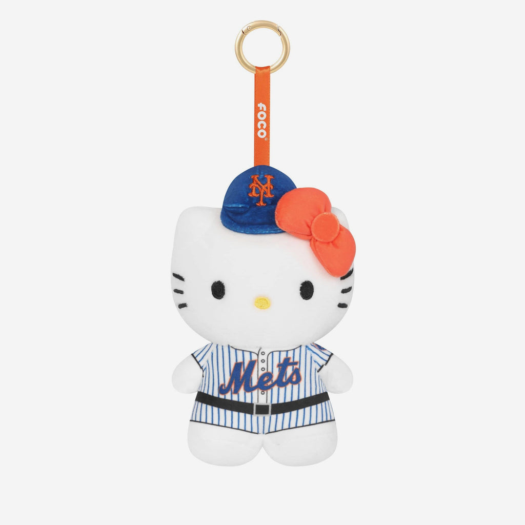 New York Mets Plush Hello Kitty® Bag Charm Keychain FOCO
