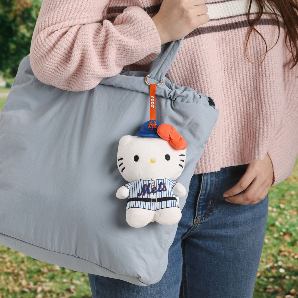 New York Mets Plush Hello Kitty® Bag Charm Keychain FOCO