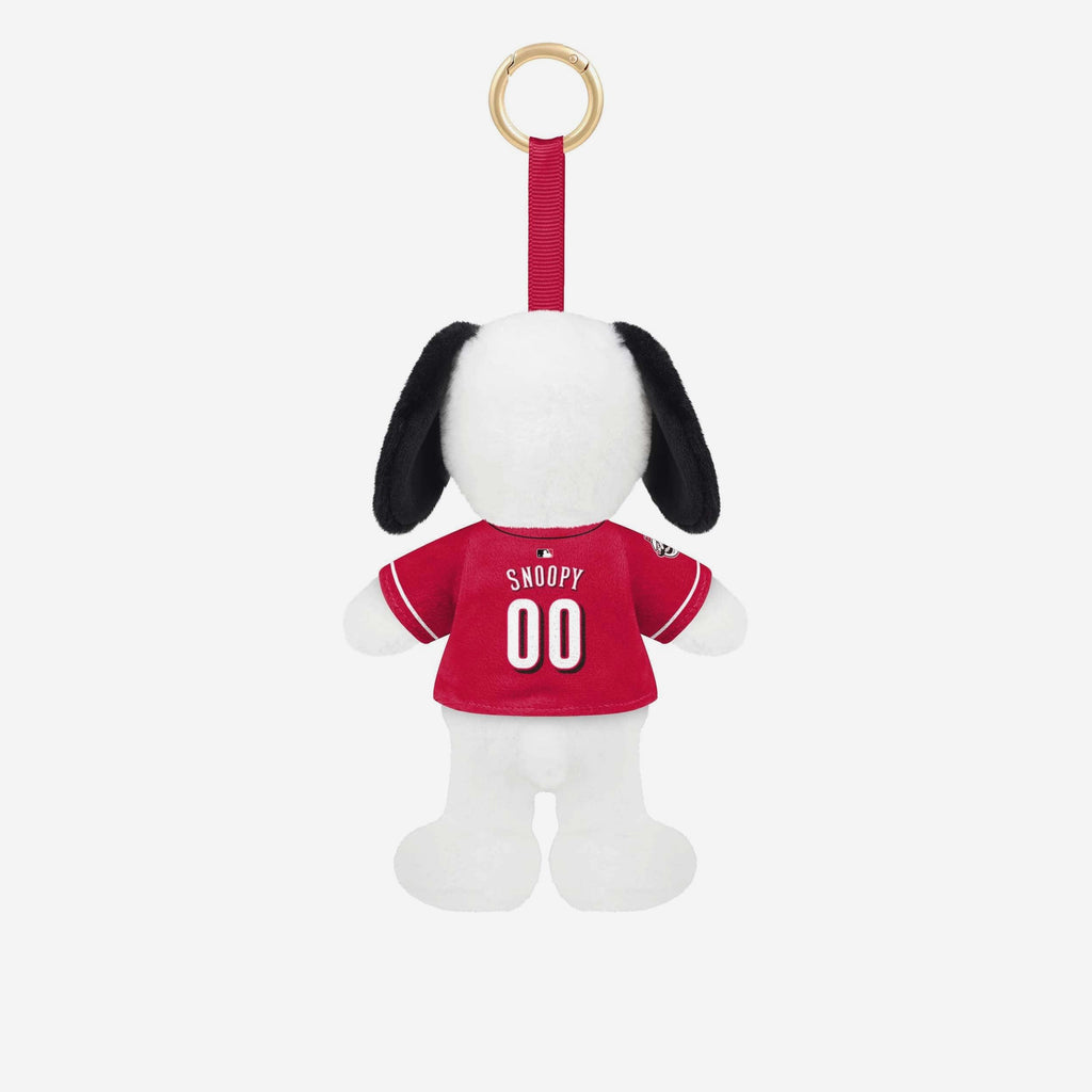 Cincinnati Reds Plush Snoopy Peanuts Bag Charm Keychain FOCO
