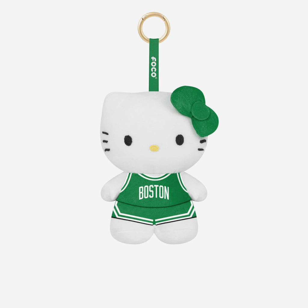 Boston Celtics Plush Hello Kitty® Bag Charm Keychain FOCO