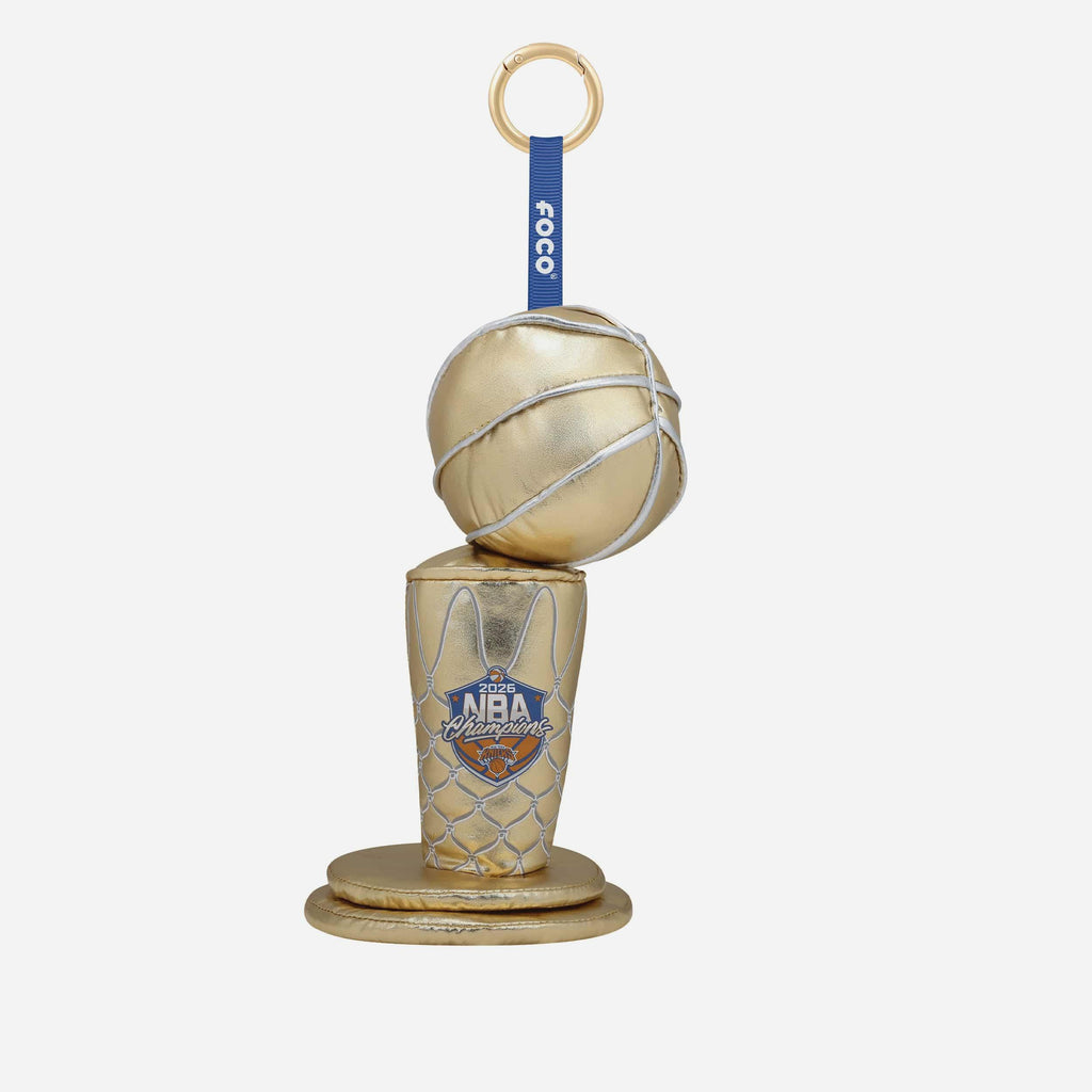 New York Knicks 2026 NBA Champions Plush Trophy Bag Charm Keychain
