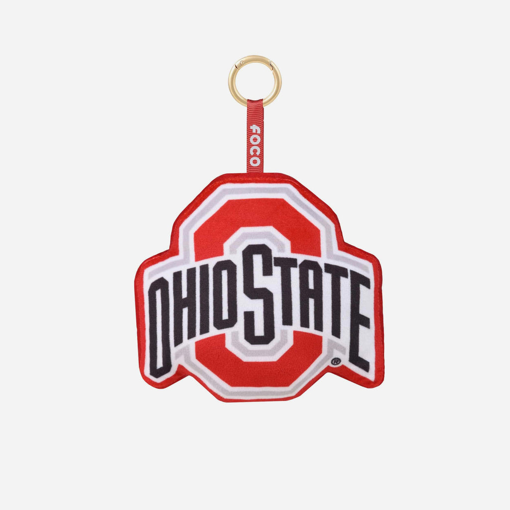 FOCO Ohio State Buckeyes Plush Team Logo Bag Charm Keychain Multicolor 2