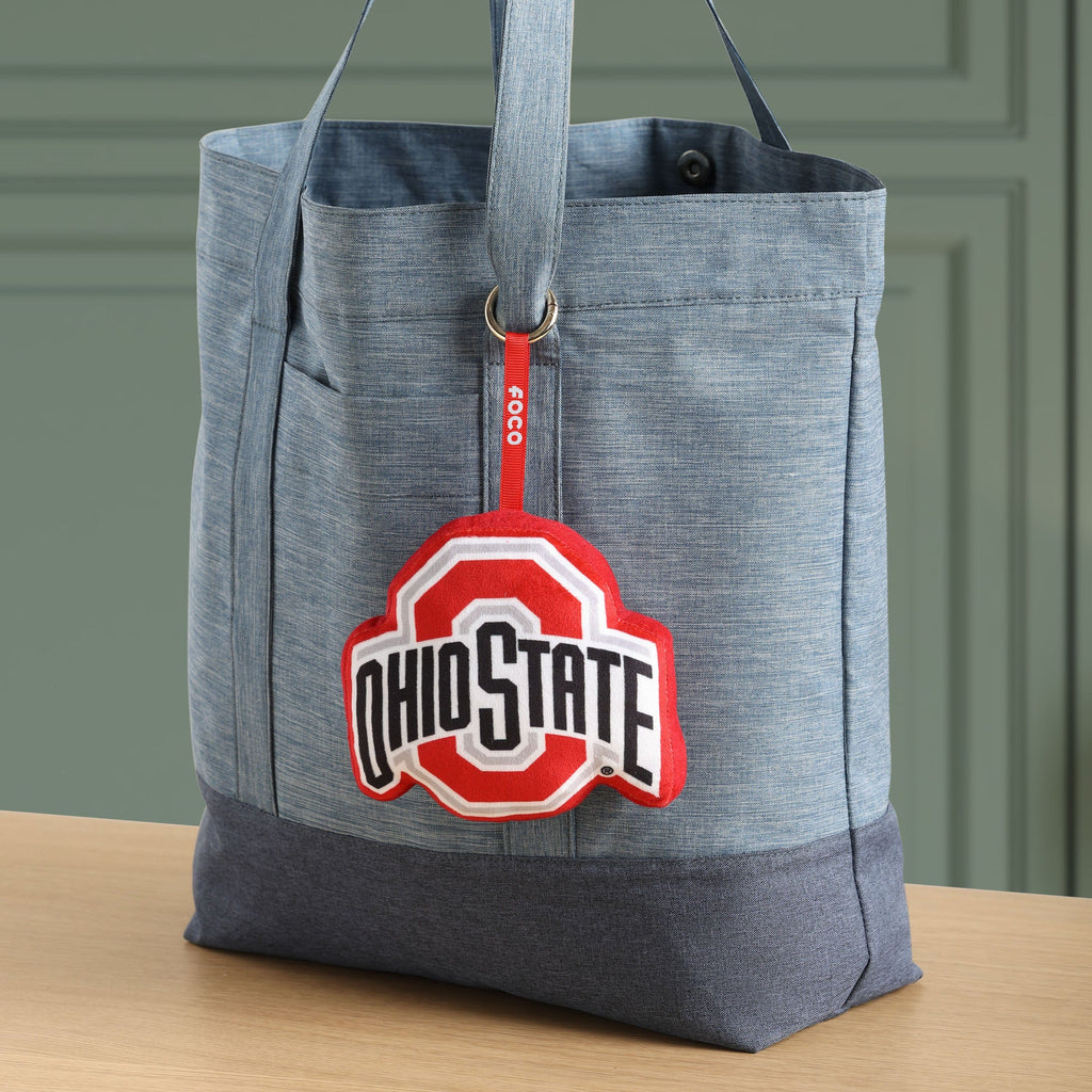 FOCO Ohio State Buckeyes Plush Team Logo Bag Charm Keychain Multicolor 3