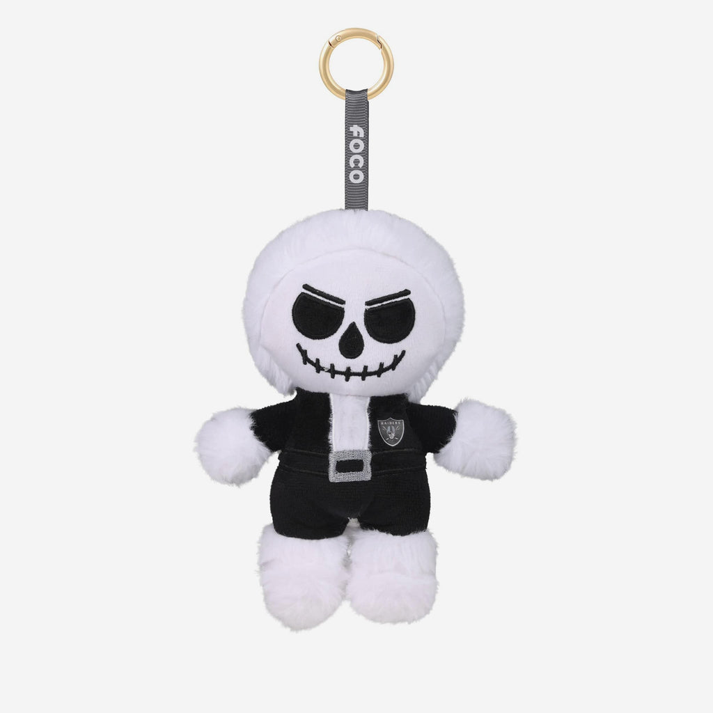 Las Vegas Raiders Plush Mascot Santa Bag Charm Keychain FOCO