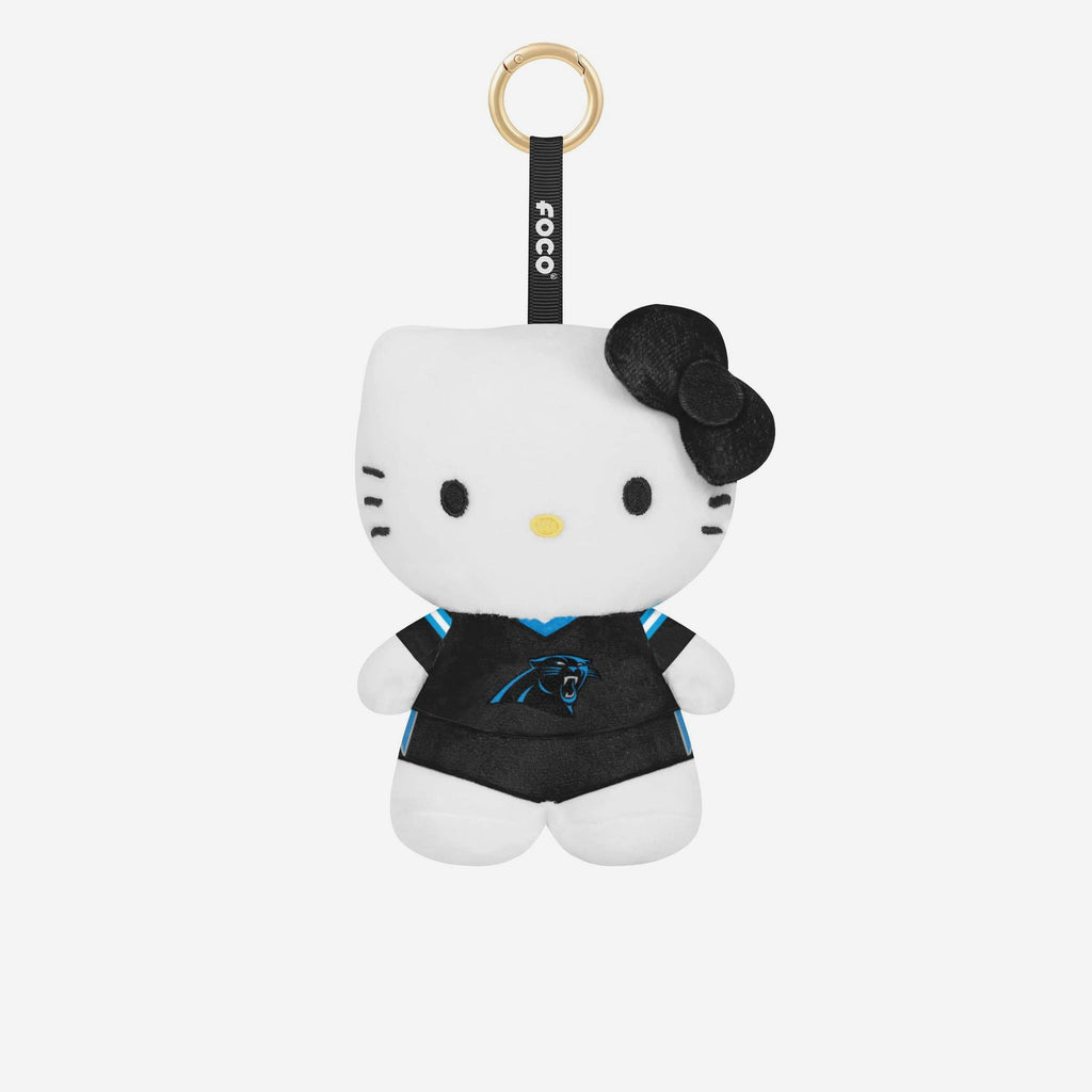 FOCO Hello Kitty Plush Bag Charm Keychain Carolina Panthers Multicolor 2