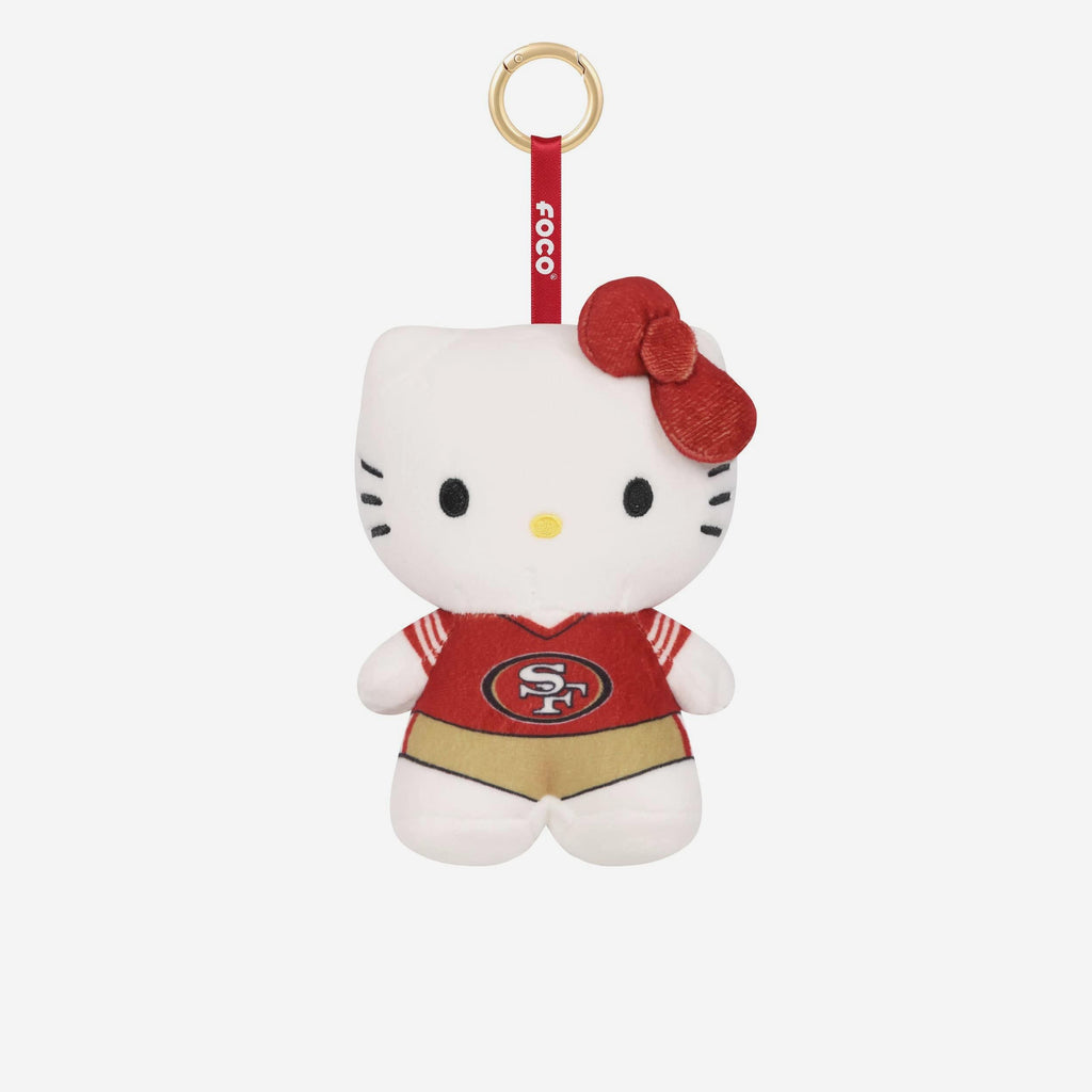 San Francisco 49ers Plush Hello Kitty® Bag Charm Keychain FOCO