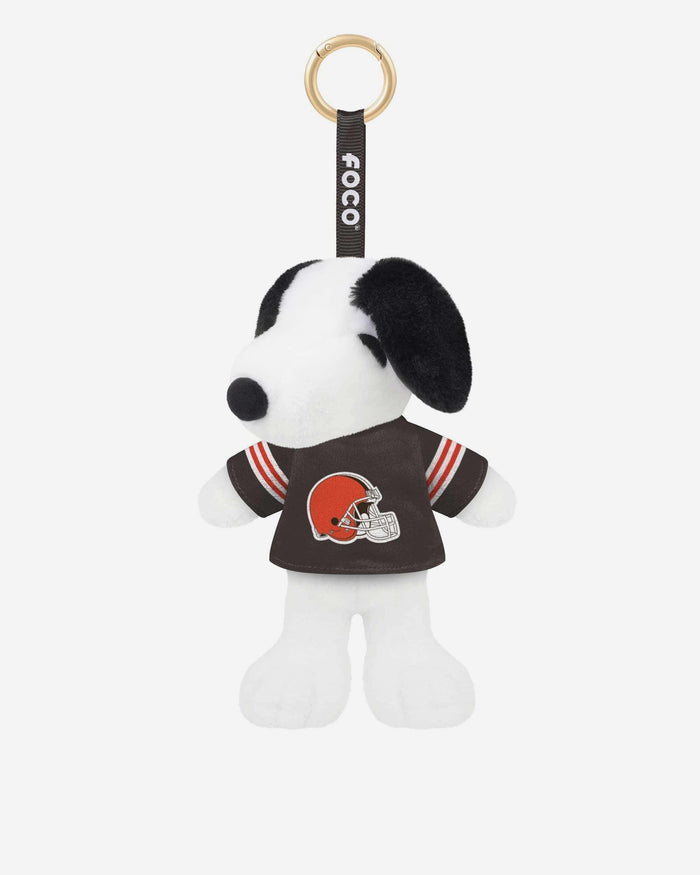 Cleveland Browns Plush Snoopy Peanuts Bag Charm Keychain FOCO - FOCO.com