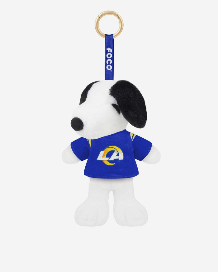 Los Angeles Rams Plush Snoopy Peanuts Bag Charm Keychain FOCO - FOCO.com