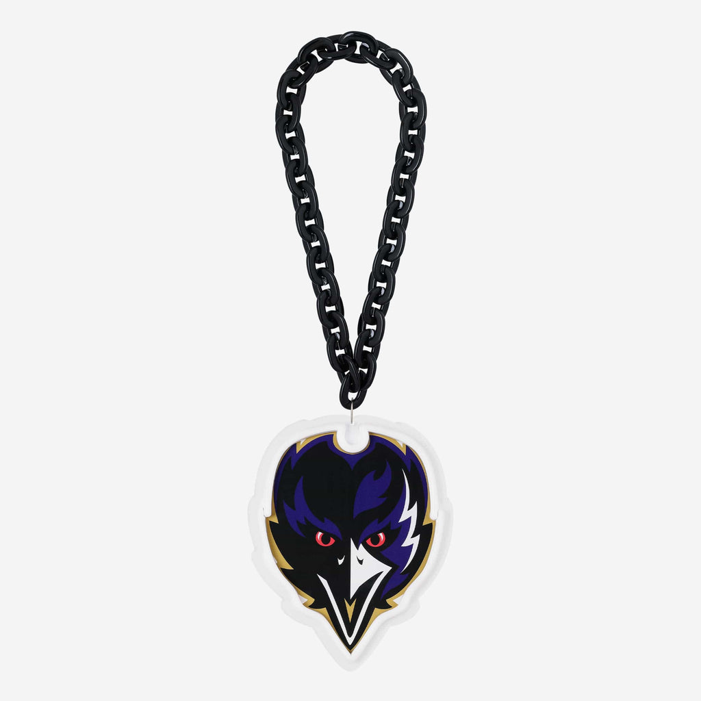 FOCO Baltimore Ravens LED Neon Logo Chain Necklace 2