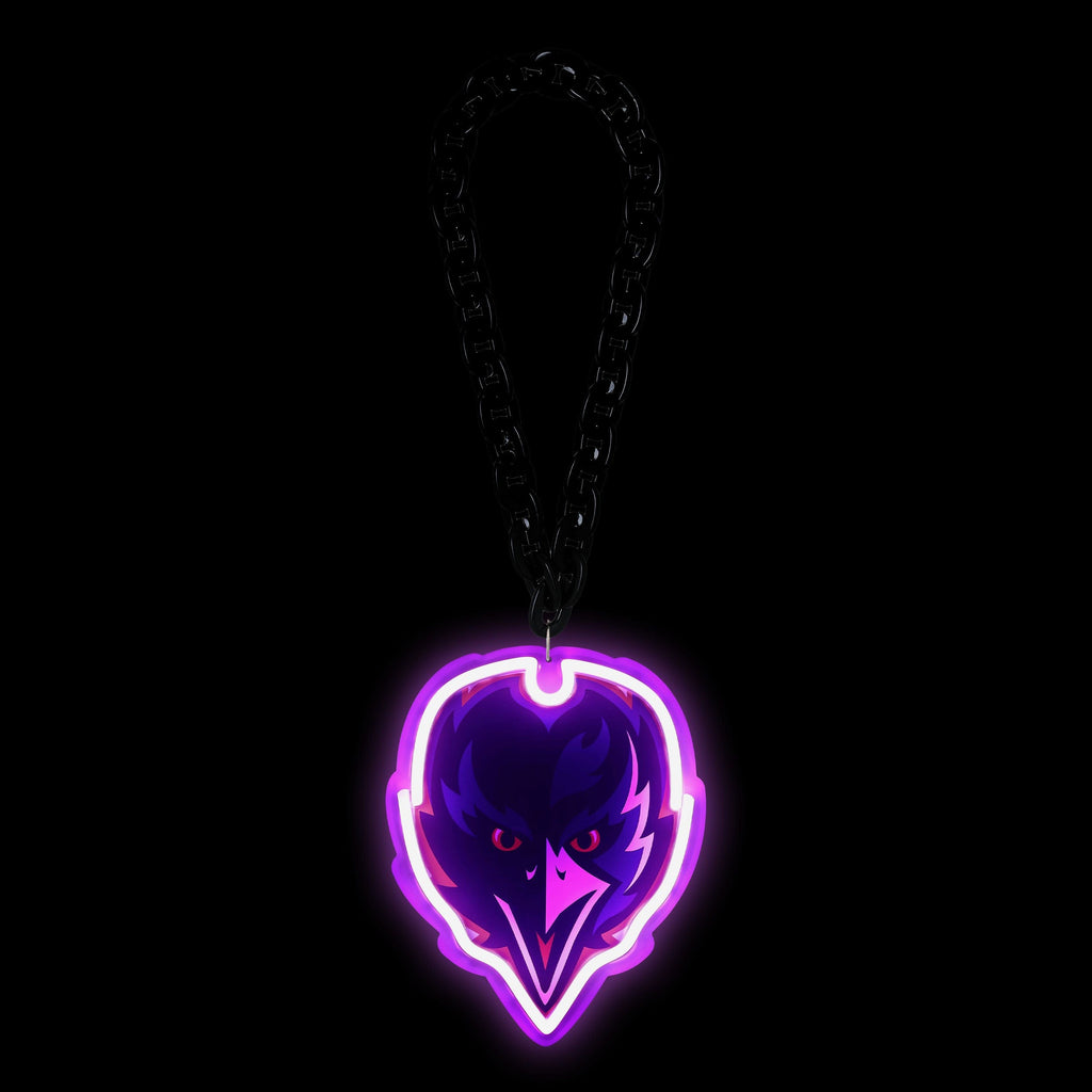 FOCO Baltimore Ravens LED Neon Logo Chain Necklace 3