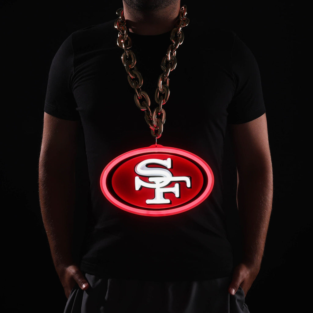 San Francisco 49ers Neon Light Up Big Logo Chain FOCO