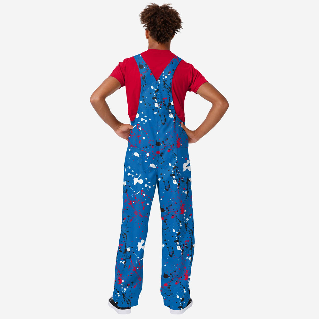 FOCO Los Angeles Clippers Paint Splatter Bib Overalls Blue XL 3