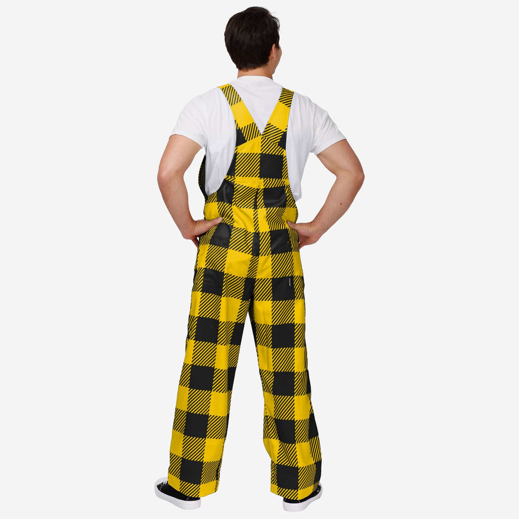 Iowa Hawkeyes Mens Plaid Bib Overalls FOCO