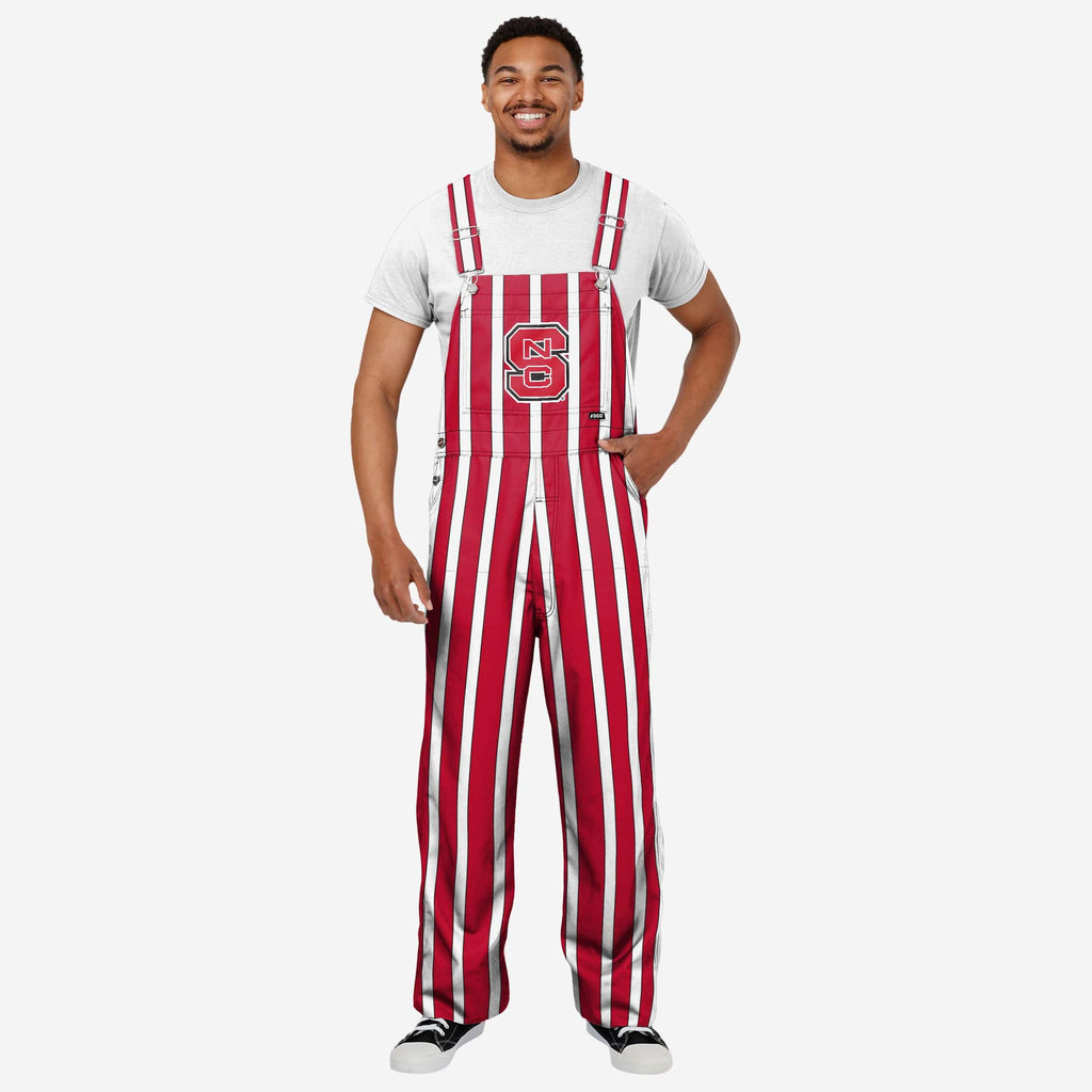 FOCO NC State Wolfpack Sideline Spirit Bib Overalls Red L 2