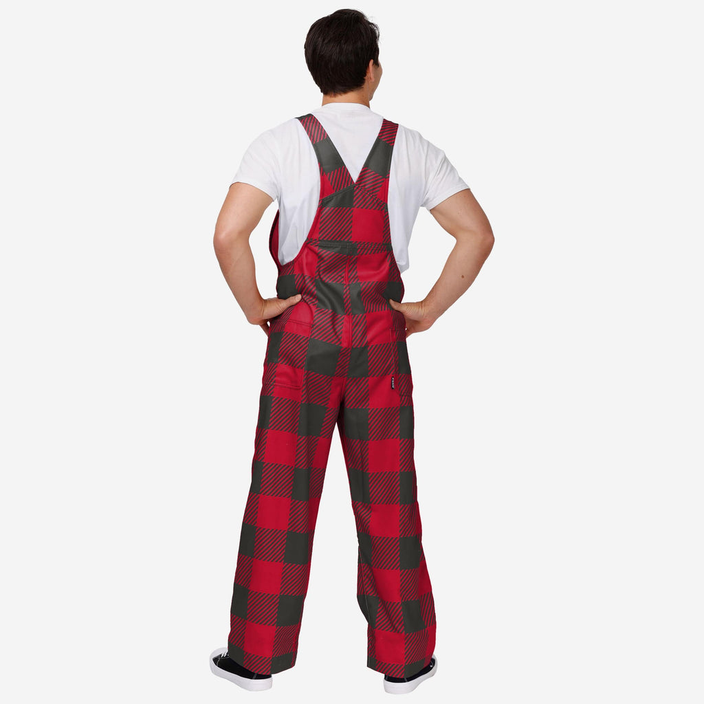 FOCO Tampa Bay Buccaneers Plaid Bib Overalls Red/3XL 3
