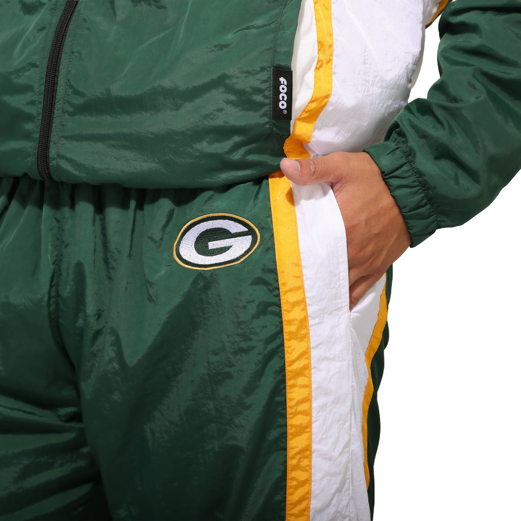 Green Bay Packers Nylon Crinkle Gameday Pants FOCO