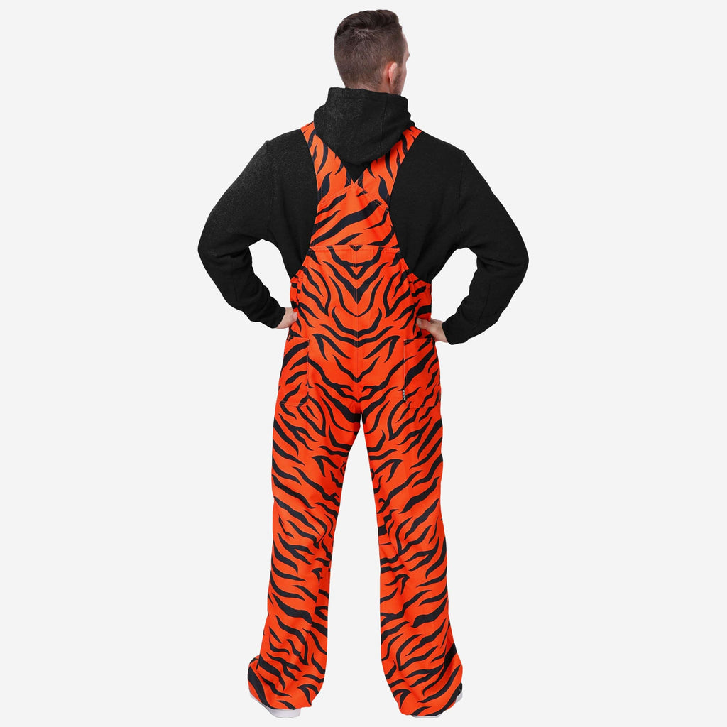 Cincinnati Bengals Mens Tiger Stripe Thematic Bib Overalls FOCO