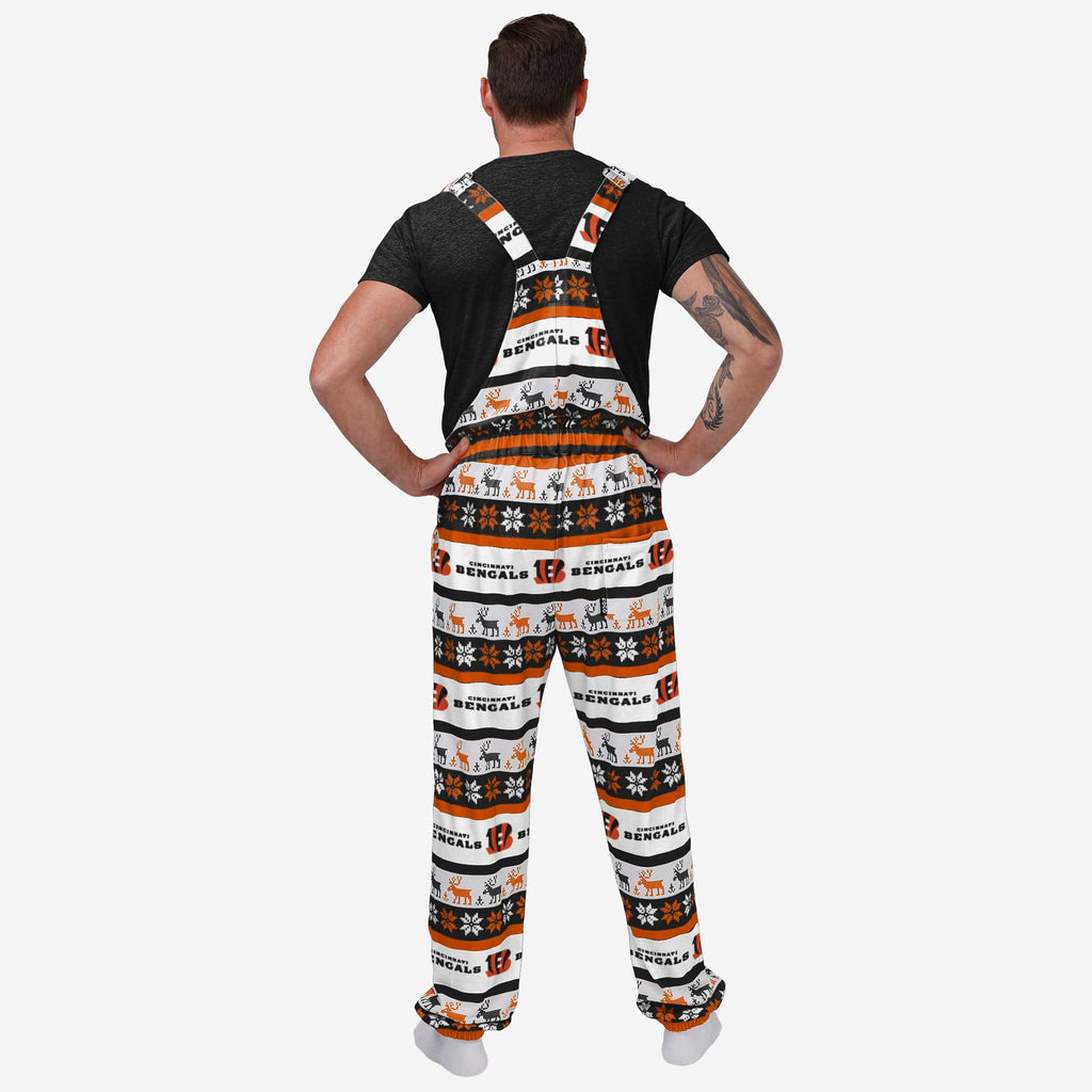 Cincinnati Bengals Mens Ugly Home Gating Bib Overalls FOCO