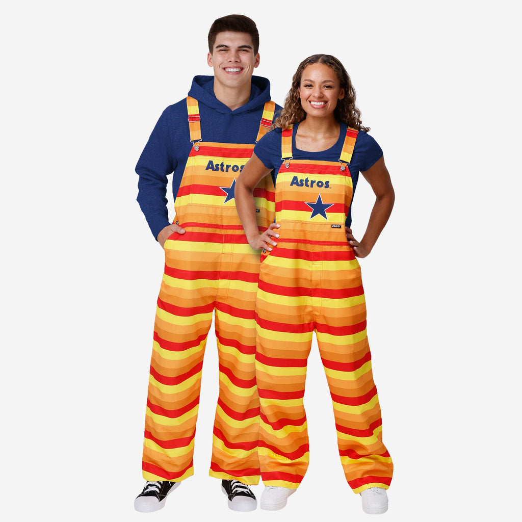Houston Astros Womens Throwback Thematic Bib Overalls FOCO