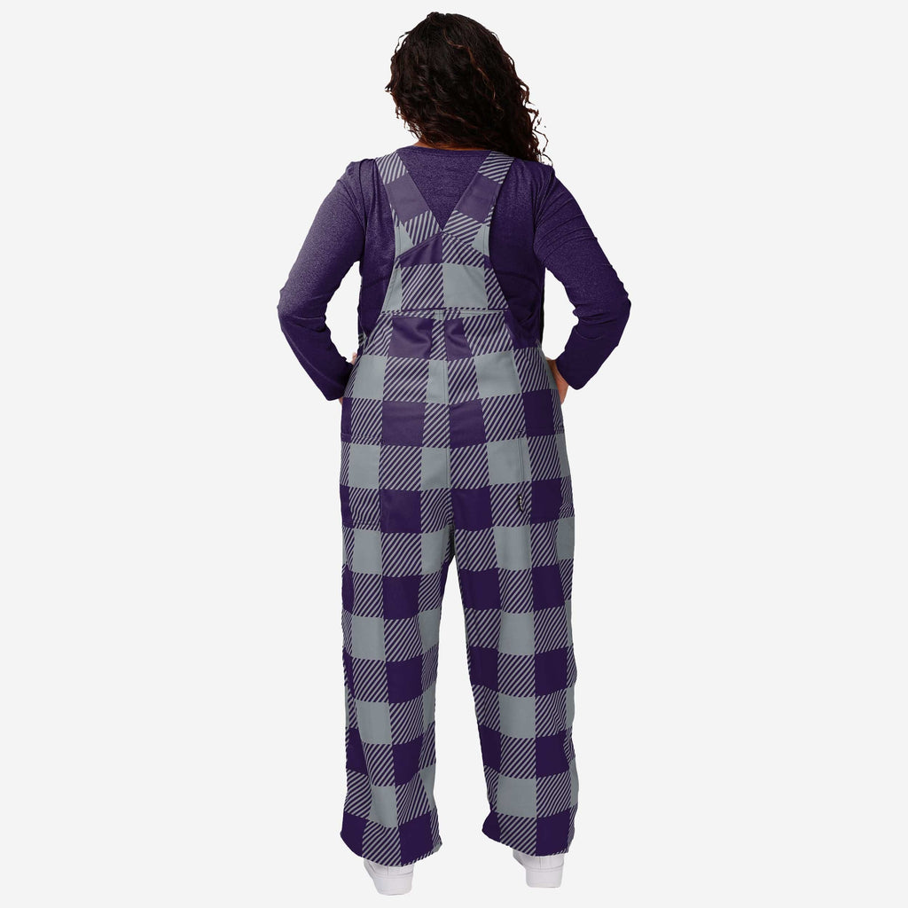 FOCO Kansas State Wildcats Plaid Bib Overalls XL 3