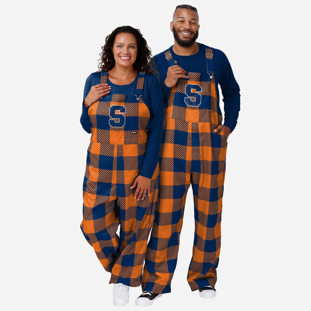FOCO Syracuse Orange Plaid Bib Overalls Orange Size S 4