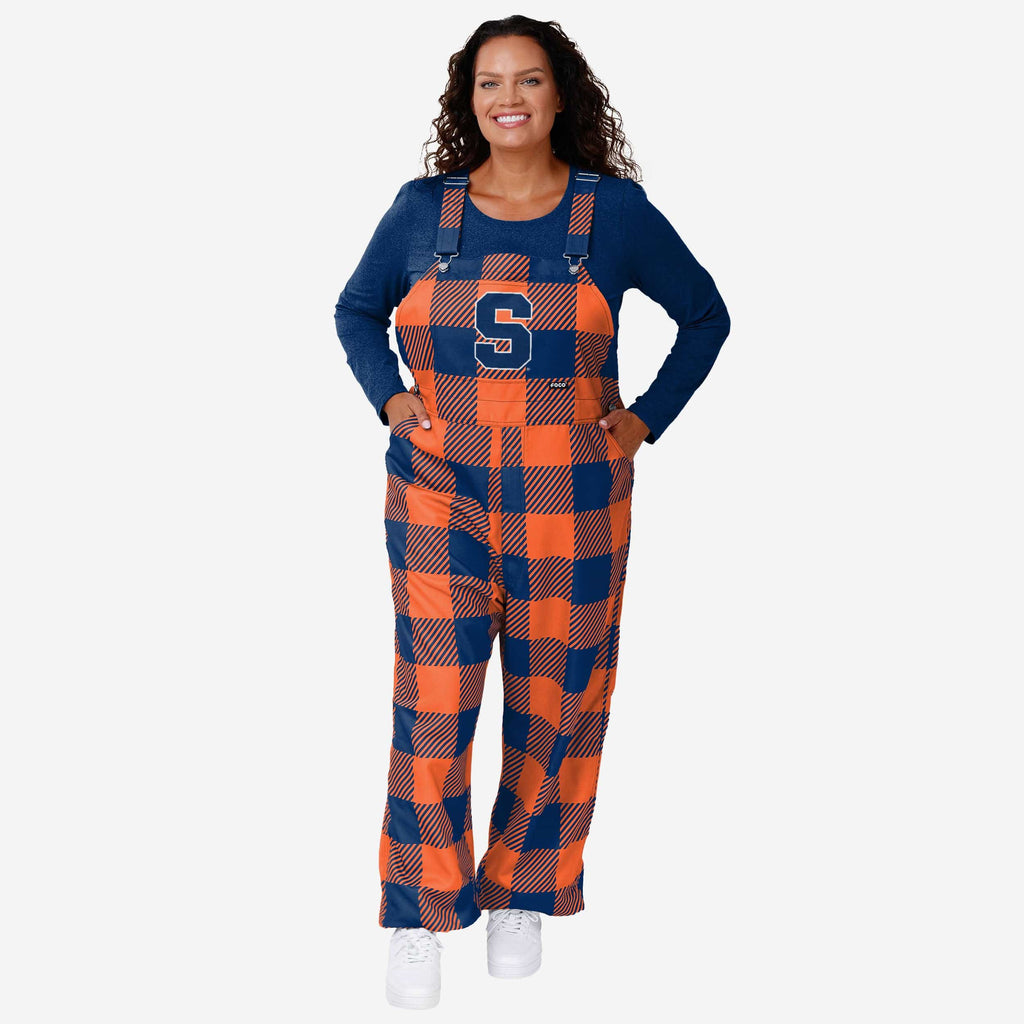 FOCO Syracuse Orange Plaid Bib Overalls Orange Size S 2