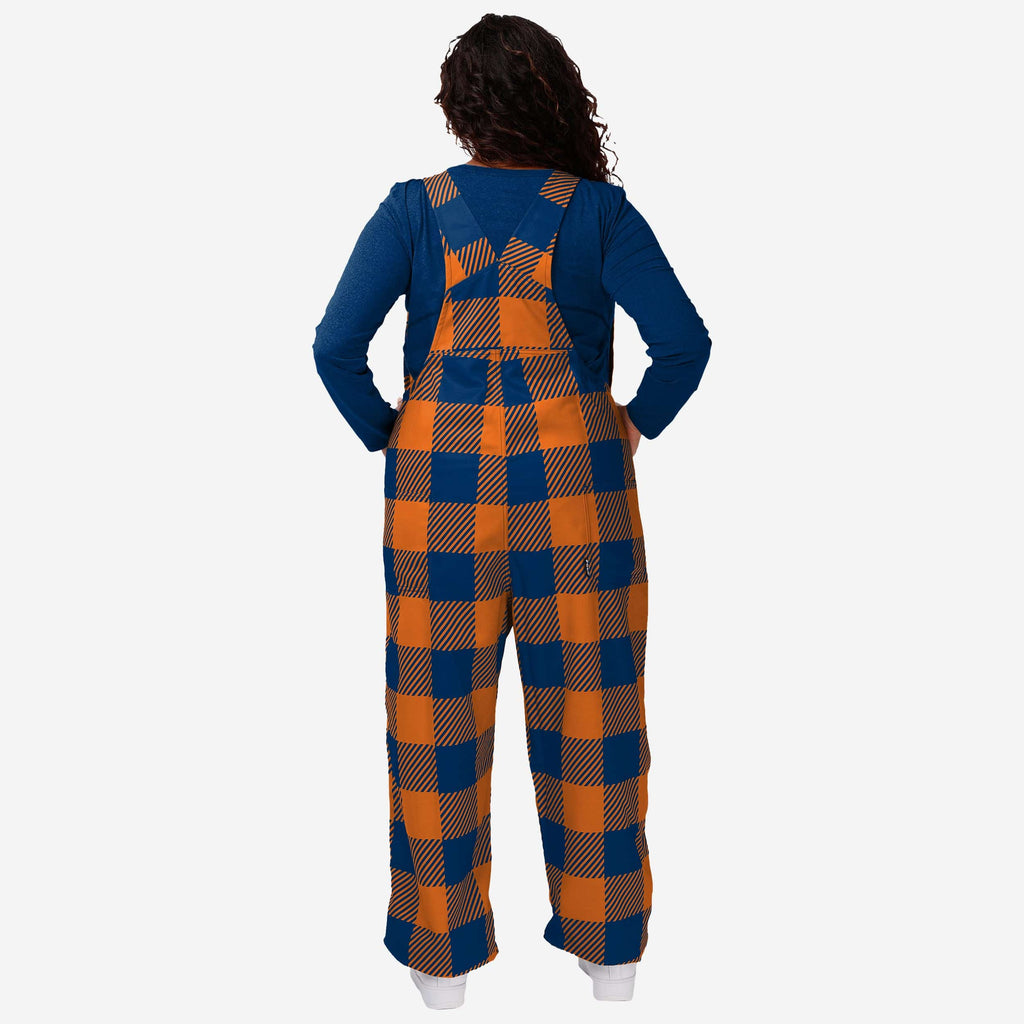 FOCO Syracuse Orange Plaid Bib Overalls Orange Size S 3