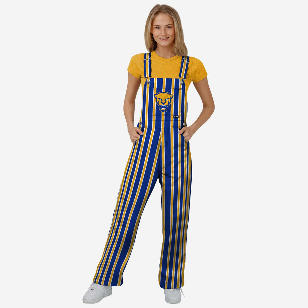 FOCO Pittsburgh Panthers Sideline Spirit Bib Overalls Blue M 2